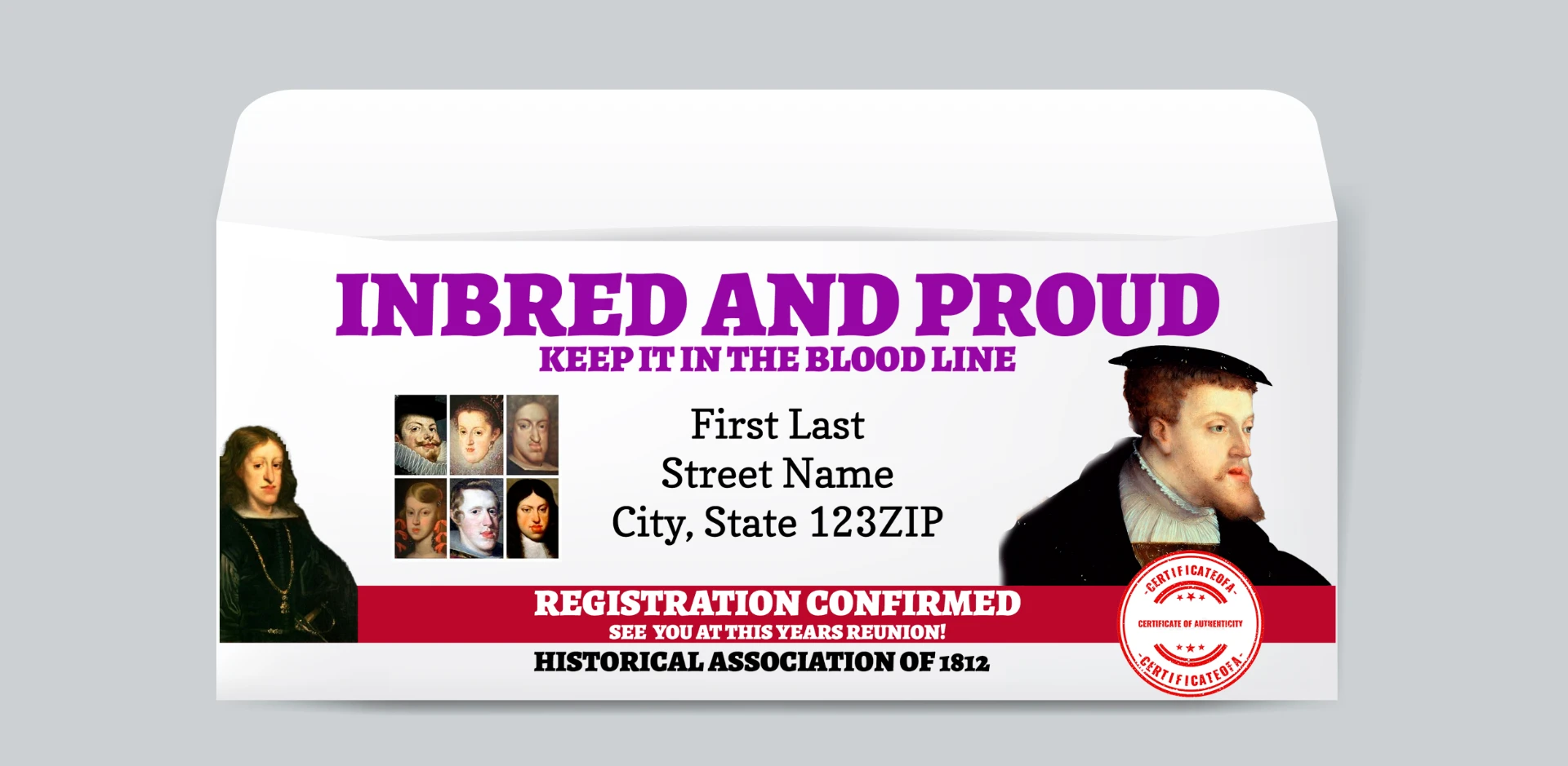 Inbred And Proud — Registration Confirmed envelope