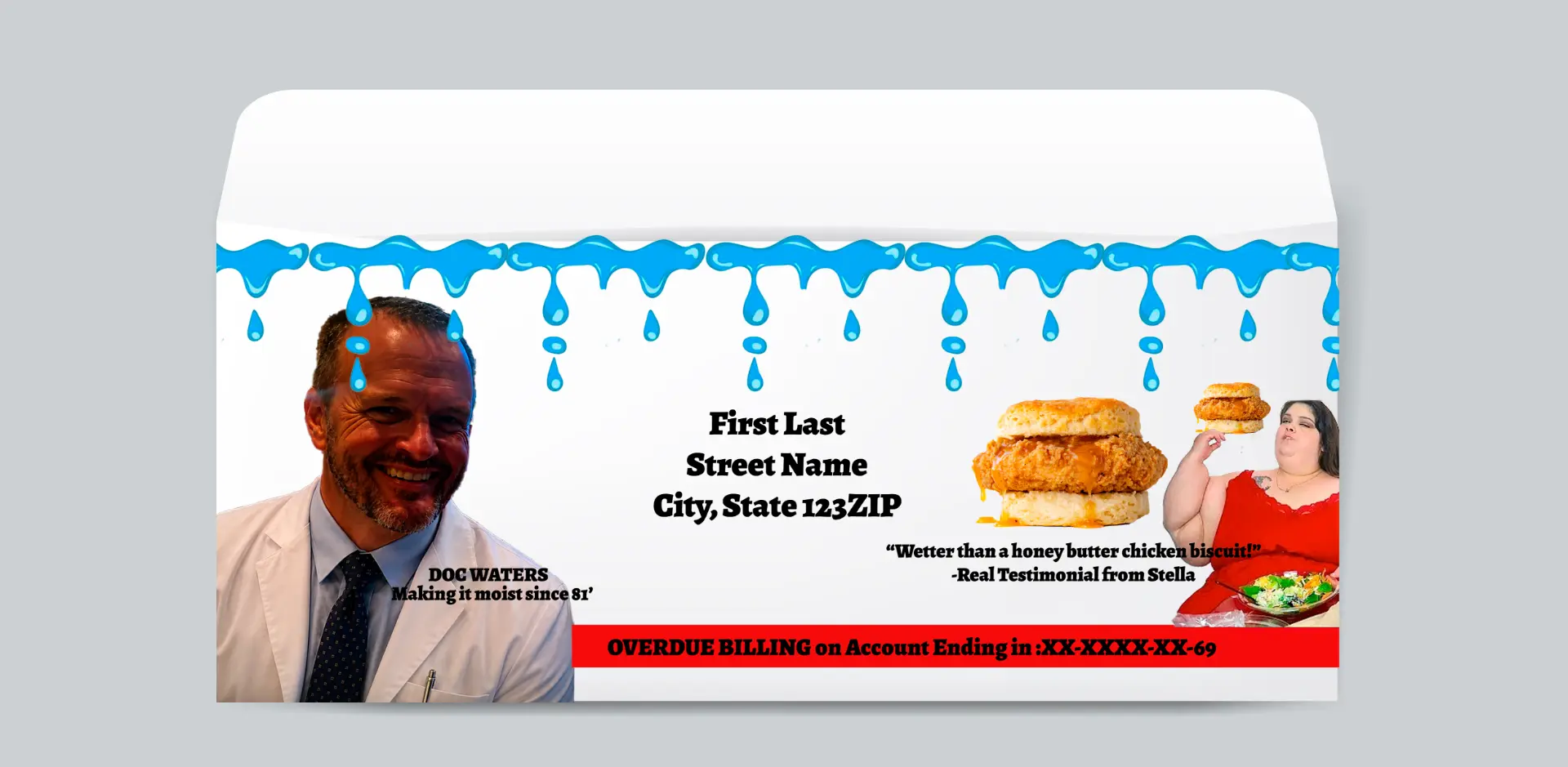 Doc Waters — Overdue Billing Notice envelope